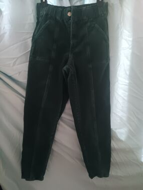 Forever 21 Dark Green Straight Leg Corduroy Pants